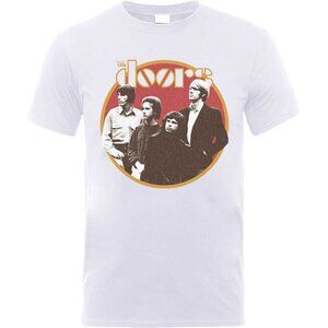 The Doors T-Shirt Retro Circle White Rock Band Music Fan Graphic Tee103